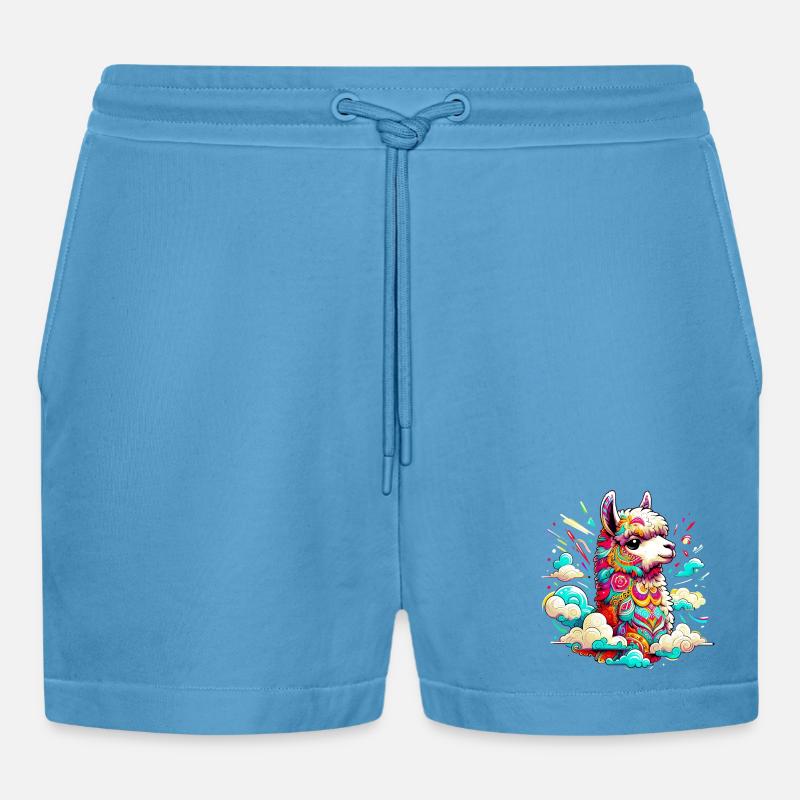 Alpaka - Organic Relaxed Cropped Shorts Made in EU -  Sol Blue