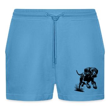 Magyar Vizsla - Organic Relaxed Cropped Shorts Made in EU -  Sol Blue - Vorne