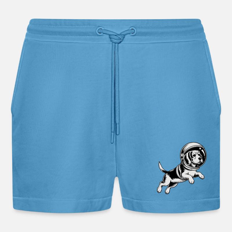 Beagle dans l'espace - Logo d'Astonomy - Short bio décontracté court fabriqué en UE -  Sol Blue