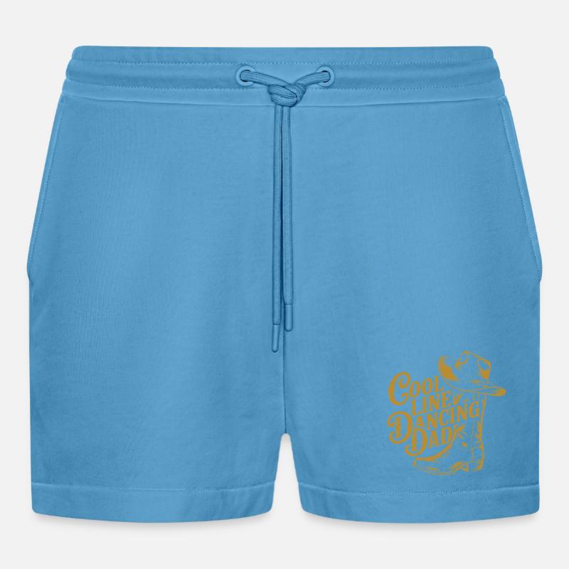 Line dance dad cool dancing dad - Organic Relaxed Cropped Shorts Made in EU -  Sol Blue
