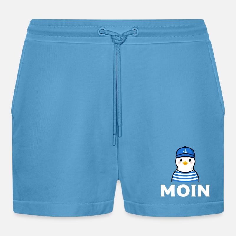 Moin Möwe im Sailor-Stil - Organic Relaxed Cropped Shorts Made in EU -  Sol Blue
