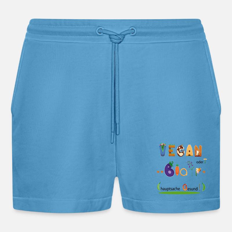 Vegan oder Bio - Organic Relaxed Cropped Shorts Made in EU -  Sol Blue