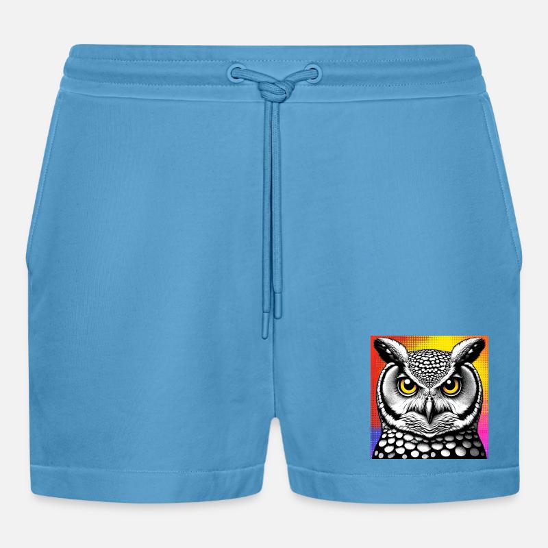 Eule - Organic Relaxed Cropped Shorts Made in EU -  Sol Blue