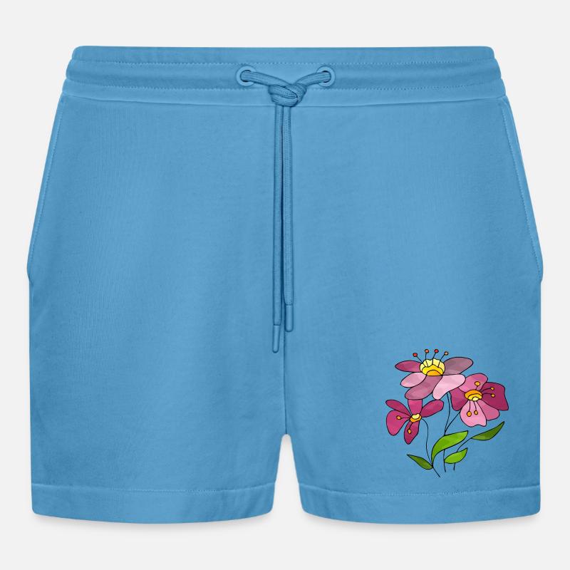 Fleur - Short bio décontracté court fabriqué en UE -  Sol Blue