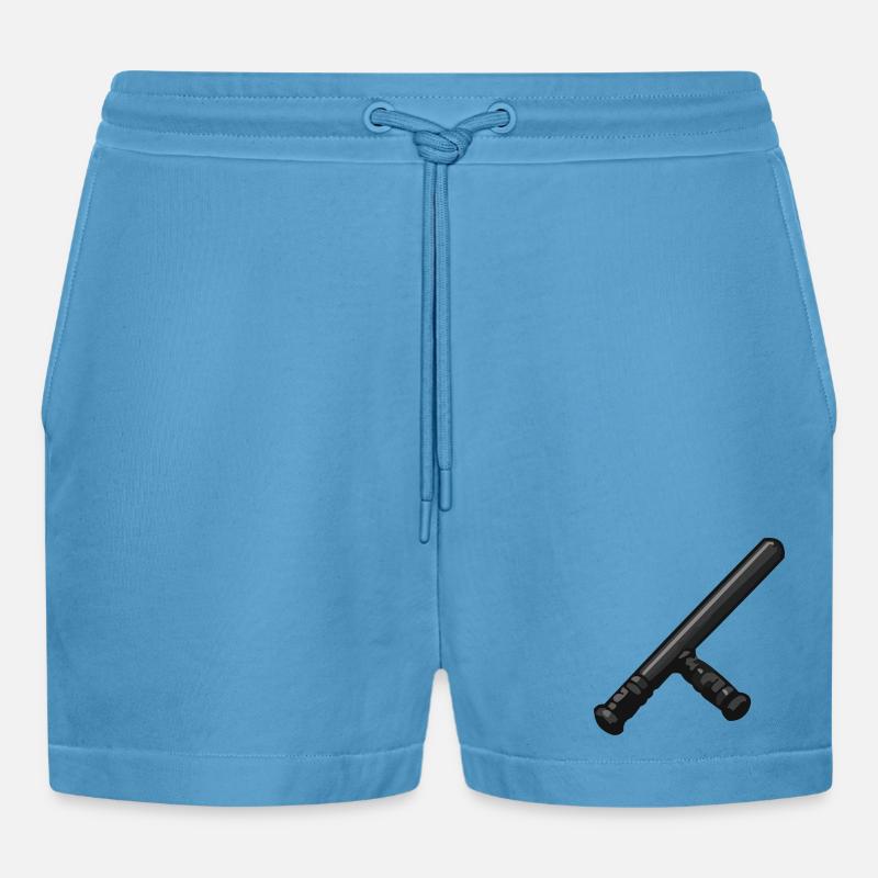 Dark Baton Graphic - Short bio décontracté court fabriqué en UE - Sol Blue