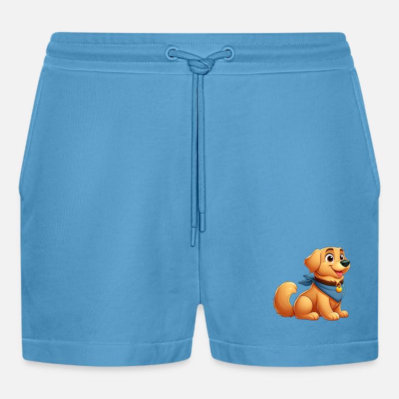 Labrador 3 - Organic Relaxed Cropped Shorts Made in EU - Sol Blue