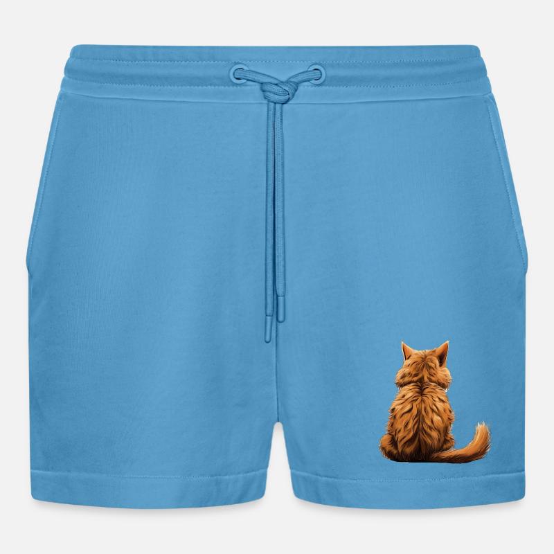 Pixie Bob - Organic Relaxed Cropped Shorts Made in EU -  Sol Blue