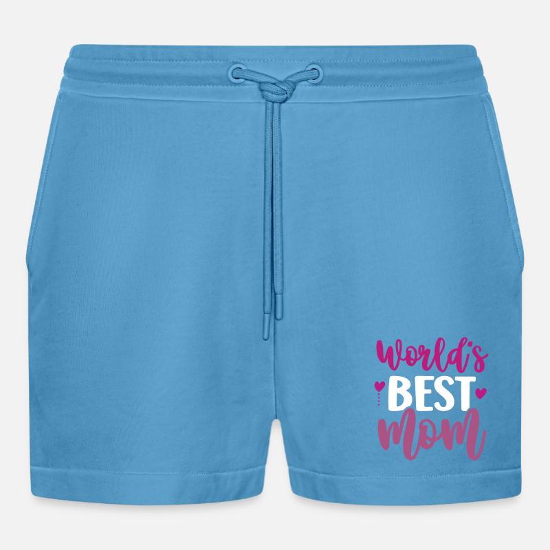 Die beste Mutter der Welt - Organic Relaxed Cropped Shorts Made in EU -  Sol Blue