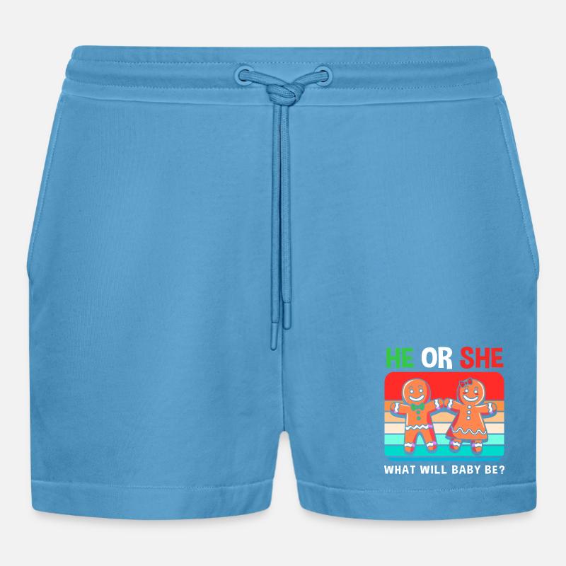 Werdender Papa werdende Väter Weihnachten - Organic Relaxed Cropped Shorts Made in EU -  Sol Blue