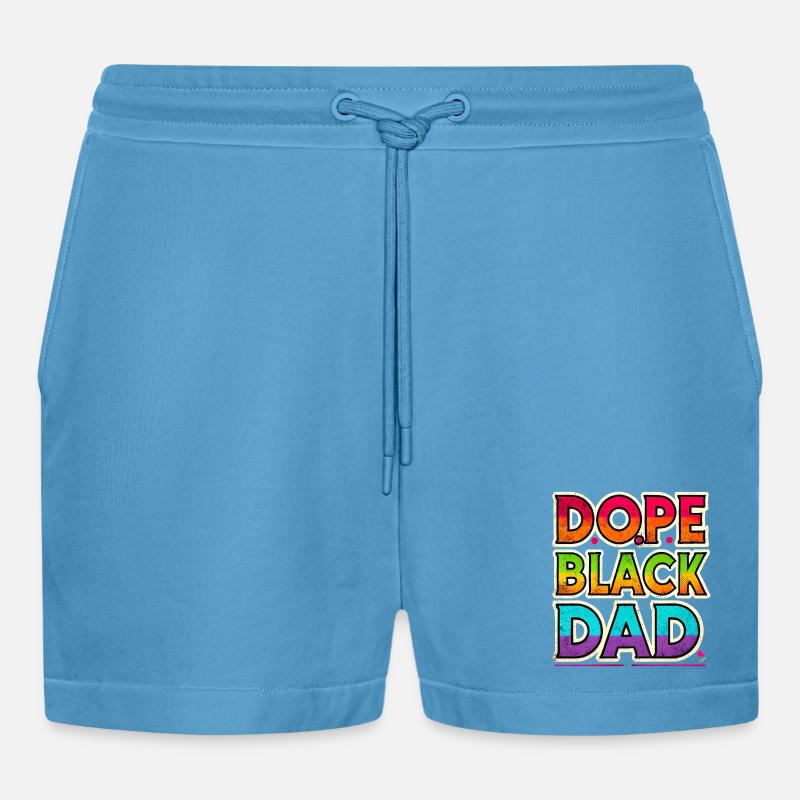 Cooles schwarzes Papa-Regenbogen-Design - Organic Relaxed Cropped Shorts Made in EU -  Sol Blue