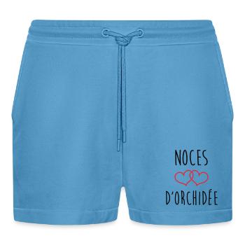 Orchideen-Hochzeit 55 Jahre Ehe - Organic Relaxed Cropped Shorts Made in EU -  Sol Blue - Vorne