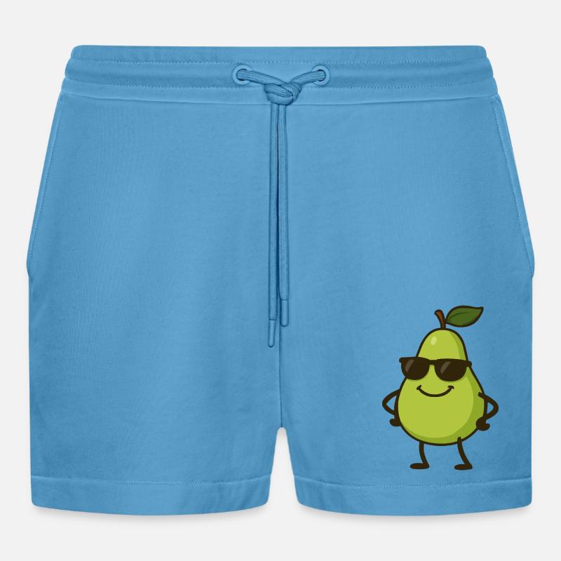 Poire Bande Dessinée Cool - Short bio décontracté court fabriqué en UE -  Sol Blue