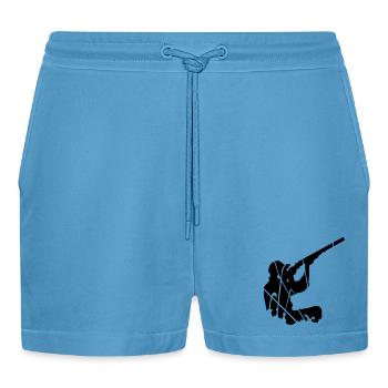 Jäger - Organic Relaxed Cropped Shorts Made in EU -  Sol Blue - Vorne