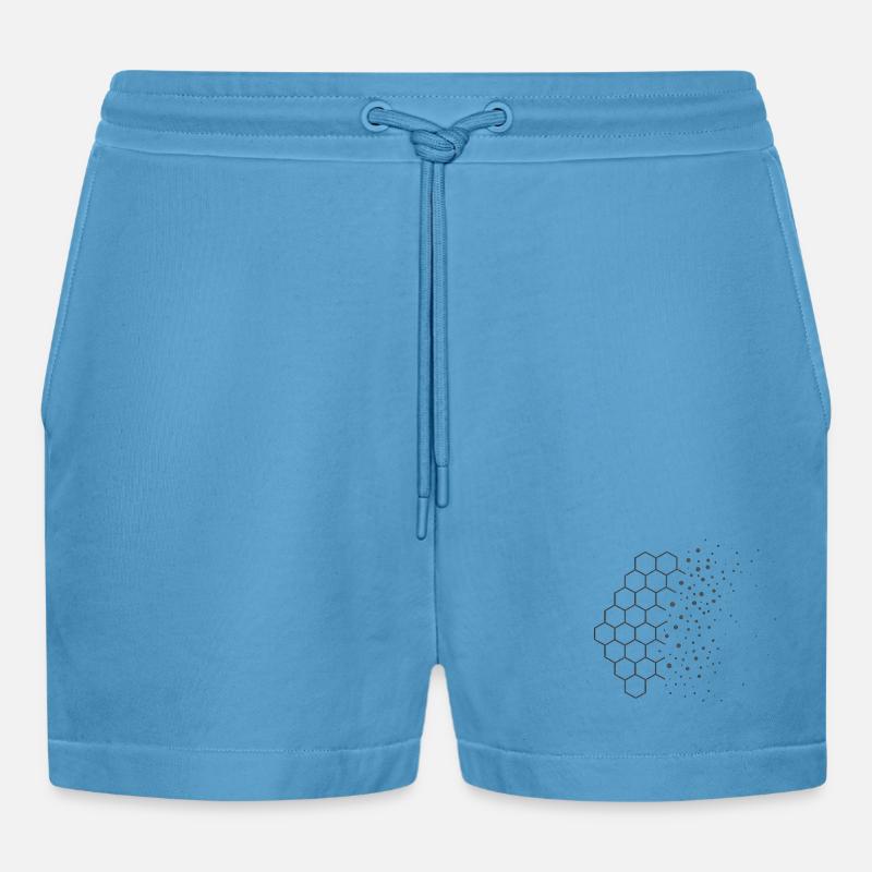Entropy Drift – Physik Design - Organic Relaxed Cropped Shorts Made in EU -  Sol Blue