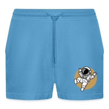 Saltonaut - Organic Relaxed Cropped Shorts Made in EU -  Sol Blue - Vorne