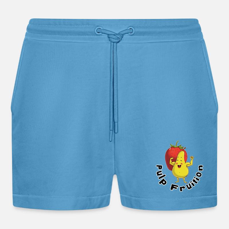 Pulp Fruit Kraftfigur - Organic Relaxed Cropped Shorts Made in EU -  Sol Blue