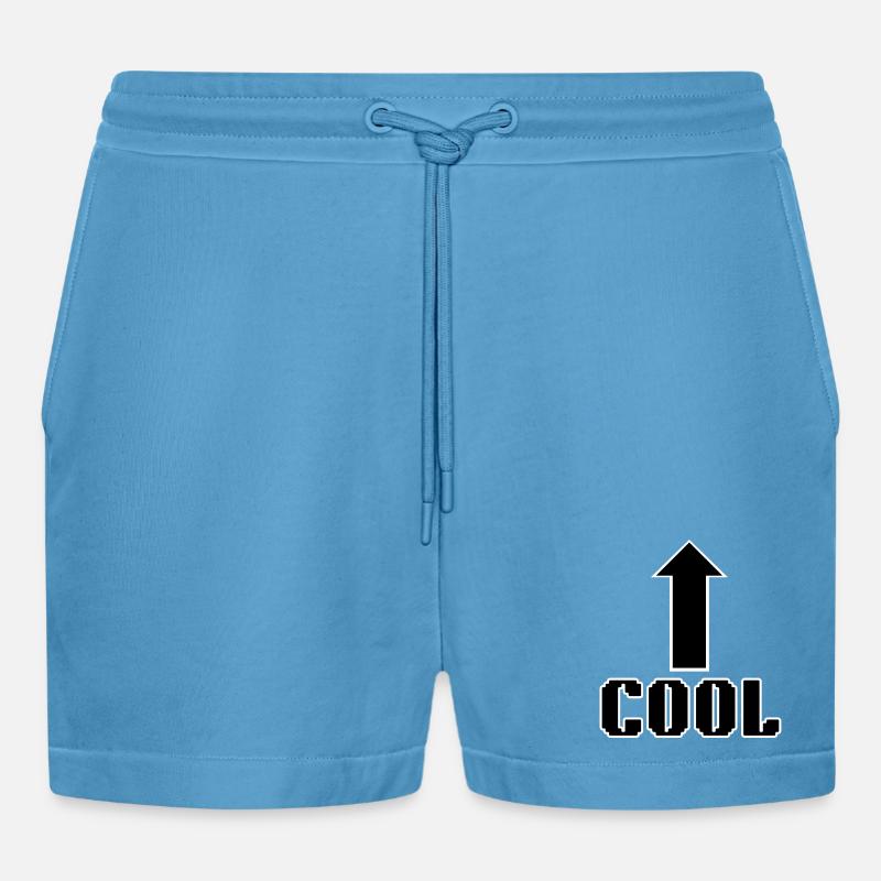 cool-- TROO designs - Organic Relaxed Cropped Shorts Made in EU -  Sol Blue