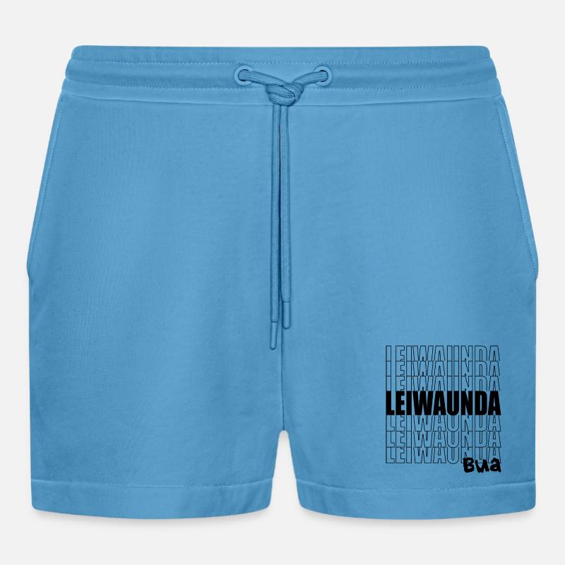 Leiwaunda Bua - großartiger, toller Junge, Bub - Organic Relaxed Cropped Shorts Made in EU -  Sol Blue