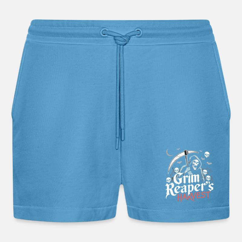Düsterer Erntesensenmann - Organic Relaxed Cropped Shorts Made in EU -  Sol Blue