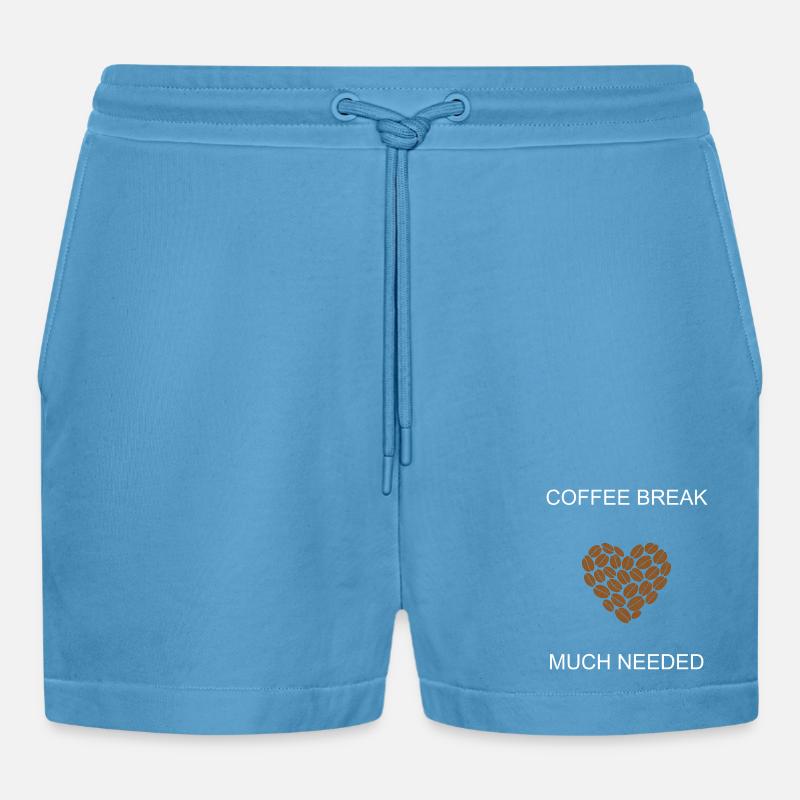 Kaffeepause Dringend benötigte tägliche Pause - Organic Relaxed Cropped Shorts Made in EU -  Sol Blue