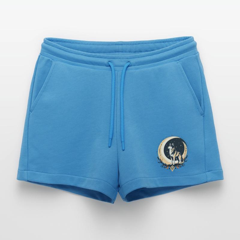 Boho Wolf Organic Relaxed Cropped Shorts Made in EU