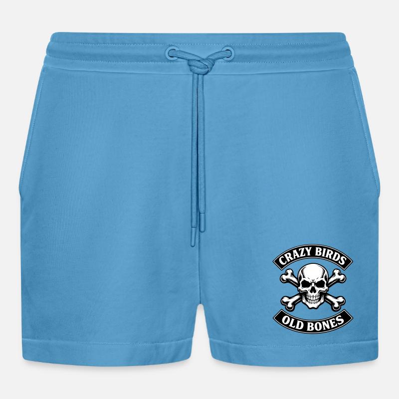 Ossa vecchie - un po' folli anche in vecchiaia - Pantaloncini corti ecologici casual Made in UE -  Sol Blue