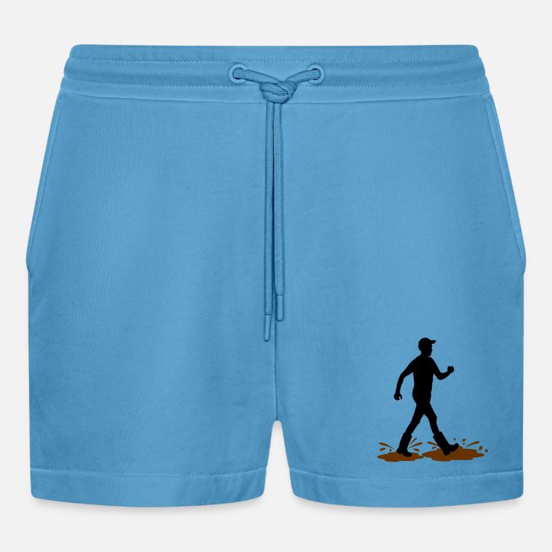 Wadloper Man – Mud Explorer - Organic Relaxed Cropped Shorts Made in EU -  Sol Blue