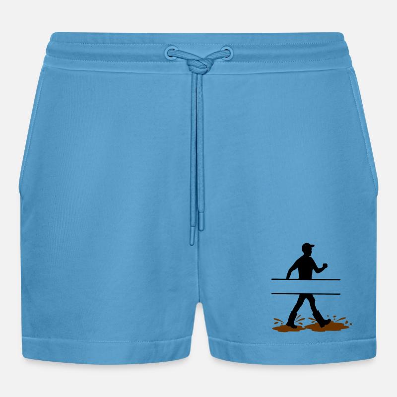 Wadloper Man Custom – Mud Explorer - Organic Relaxed Cropped Shorts Made in EU -  Sol Blue
