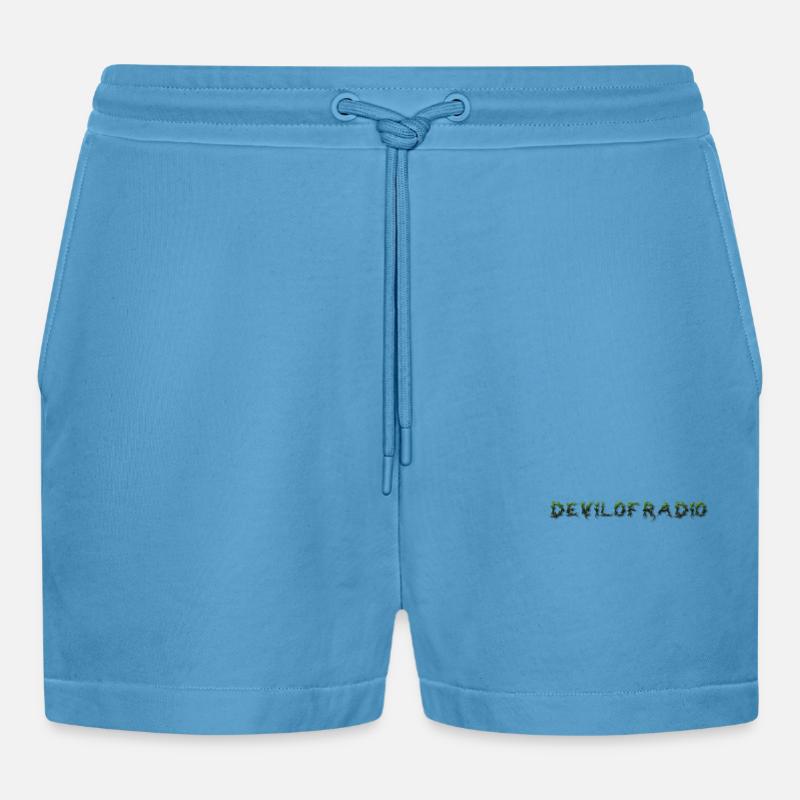 Devil01 - Organic Relaxed Cropped Shorts Made in EU -  Sol Blue