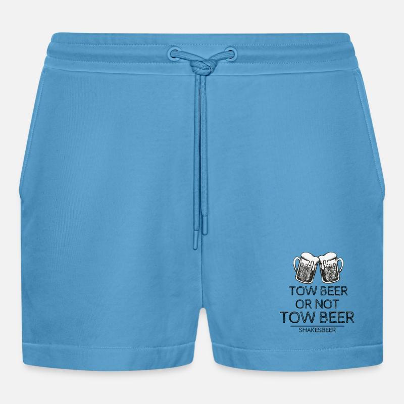 Bier oder nicht Bier - Organic Relaxed Cropped Shorts Made in EU -  Sol Blue