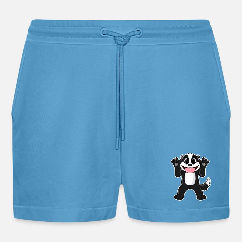 grevling grevling - Organic Relaxed cropped shorts produsert i EU -  Sol Blue