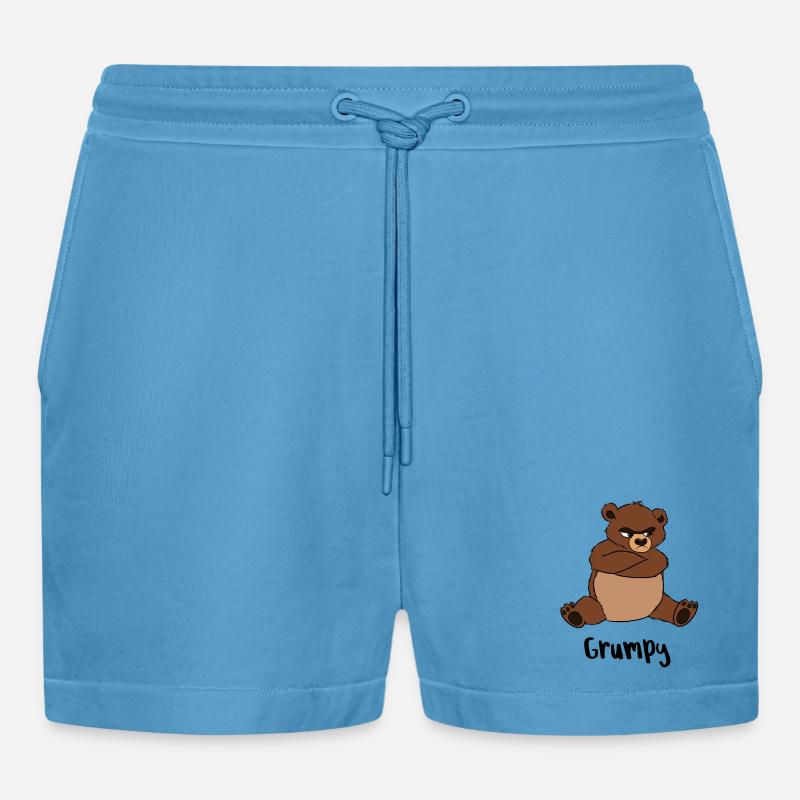 Grumpy - Organic Relaxed Cropped Shorts Made in EU -  Sol Blue