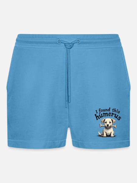 I found this humerus - Organic Relaxed Cropped Shorts Made in EU - Sol Blue