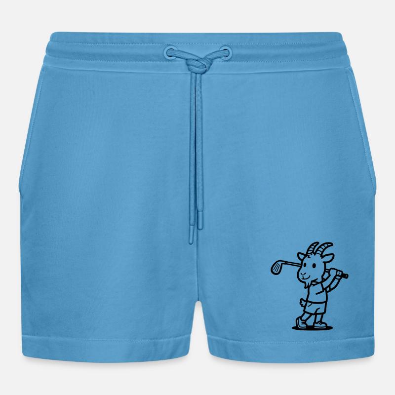 Golf de chèvre - Short bio décontracté court fabriqué en UE - Sol Blue