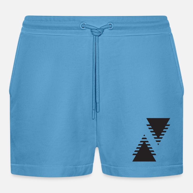 Double triangle Echo - Short bio décontracté court fabriqué en UE -  Sol Blue
