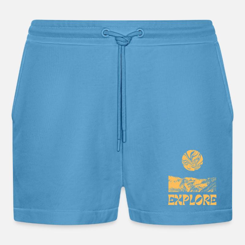 Entdecken Sie die Mountains Sun - Organic Relaxed Cropped Shorts Made in EU -  Sol Blue