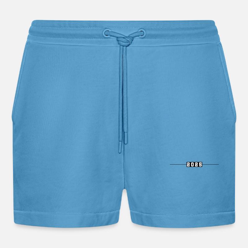 2025 Linie - Organic Relaxed Cropped Shorts Made in EU -  Sol Blue
