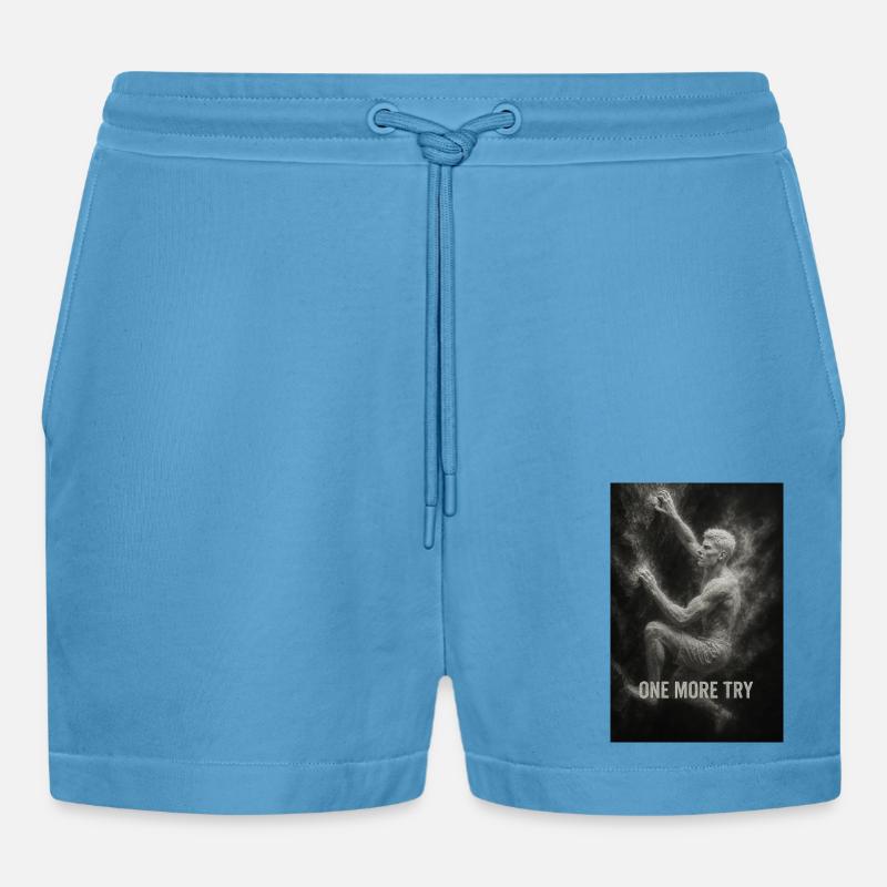 One more try. - Organic Relaxed Cropped Shorts Made in EU -  Sol Blue