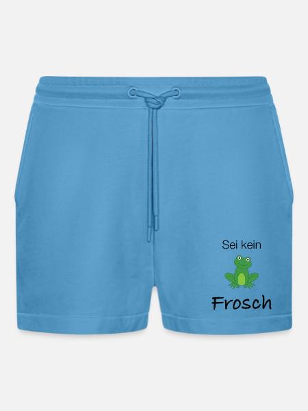 Sei kein Frosch - Organic Relaxed Cropped Shorts Made in EU -  Sol Blue