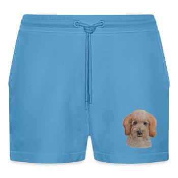 Labradoodle - Organic Relaxed Cropped Shorts Made in EU -  Sol Blue - Vorne
