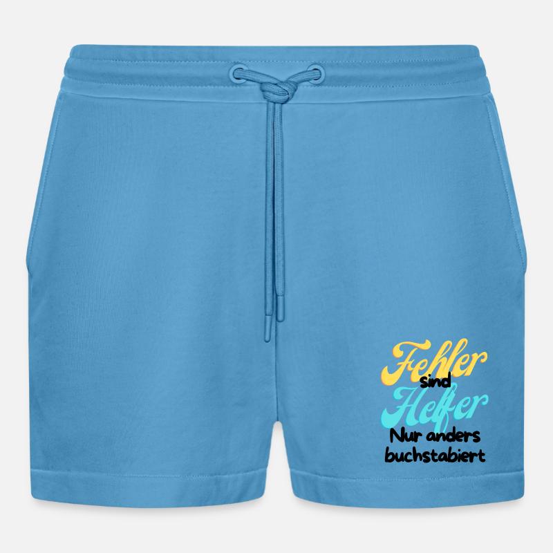 Error Helper Gradient Script - Organic Relaxed Cropped Shorts Made in EU -  Sol Blue