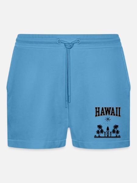 Hawaï - Short bio décontracté court fabriqué en UE - Sol Blue