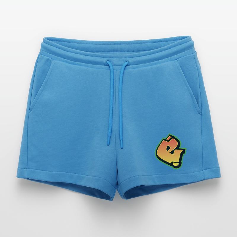 Graffiti-Schrift Wildstyle 01 Buchstabe 'e' Organic Relaxed Cropped Shorts Made in EU