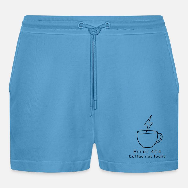Error 404: Coffee not found - Organic Relaxed Cropped Shorts Made in EU -  Sol Blue