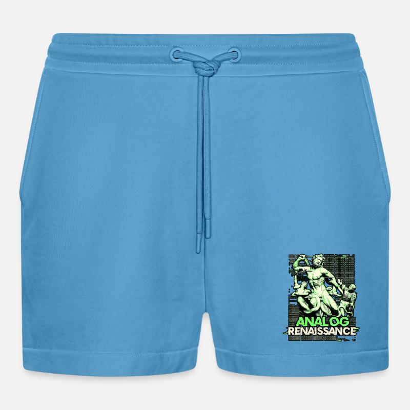 Analog Renaissance - Organic Relaxed Cropped Shorts Made in EU - Sol Blue