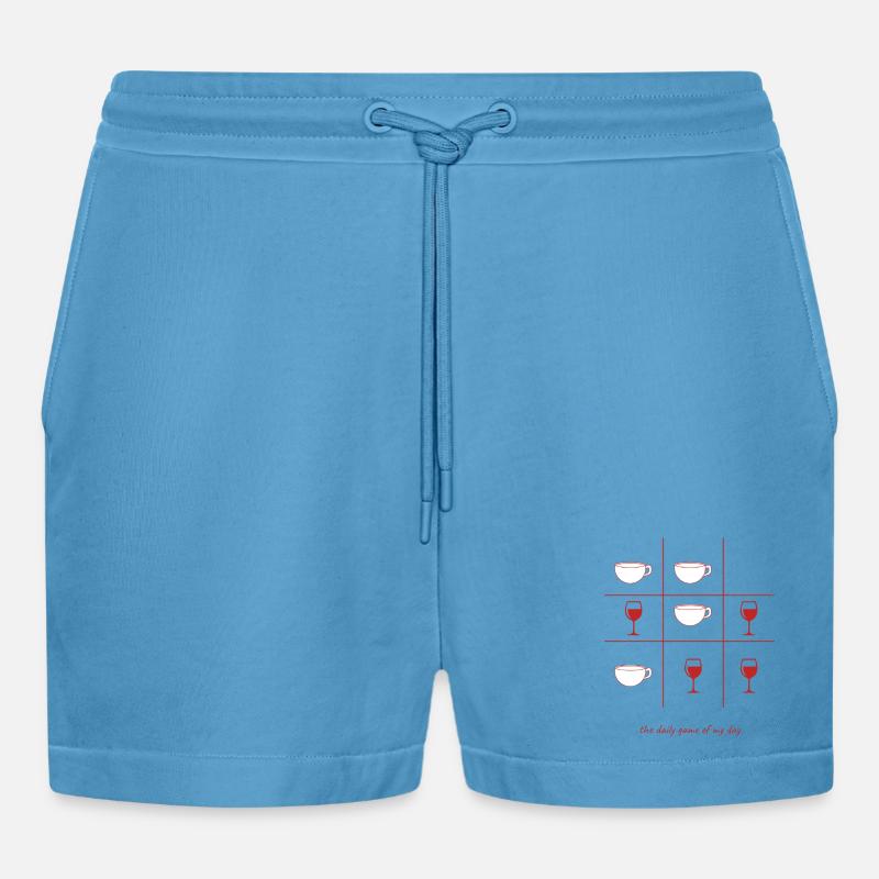 Kaffee oder Wein englisch - Organic Relaxed Cropped Shorts Made in EU -  Sol Blue