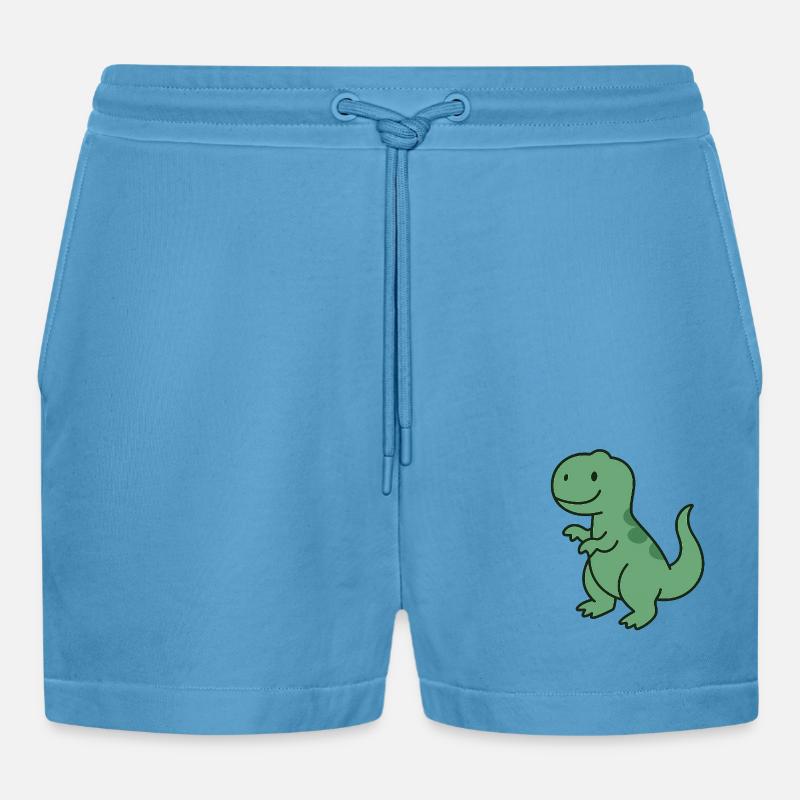 kleiner REX - Organic Relaxed Cropped Shorts Made in EU -  Sol Blue