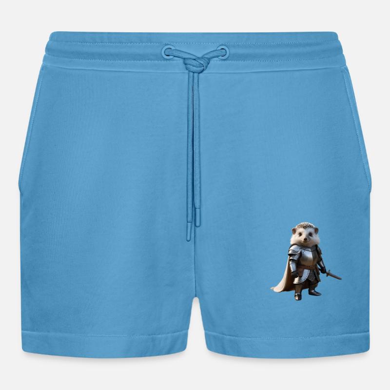 hérisson chevalier épée 2 - Short bio décontracté court fabriqué en UE -  Sol Blue