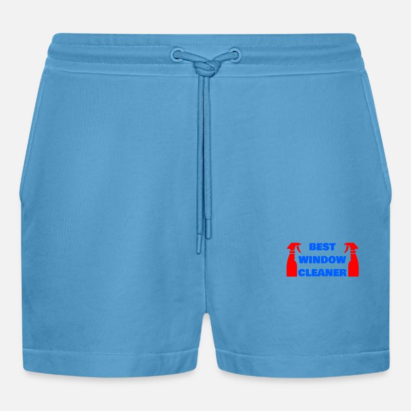 BEST WINDOW CLEANER - Organic Relaxed Cropped Shorts Made in EU -  Sol Blue
