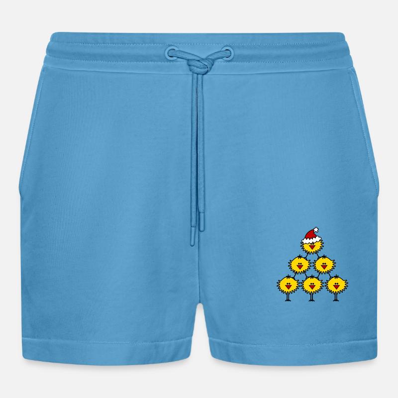 Weihnachtsküken - Organic Relaxed Cropped Shorts Made in EU -  Sol Blue